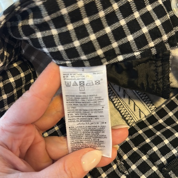 👖 SOLD 👖 Old Navy Woman’s Pixie Ankle Hounds Tooth Size 2 Pant - Picture 6 of 6